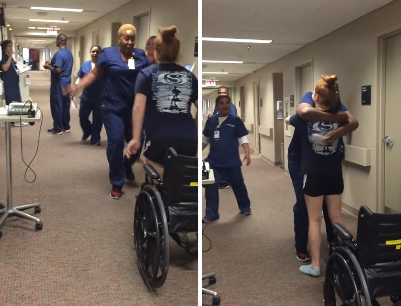 다리 마비로 입원한 소녀, 어느날 휠체어 타고 간호사 앞으로 가더니…